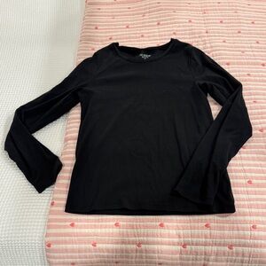 J. Crew Elegant Black Long Sleeve Tee